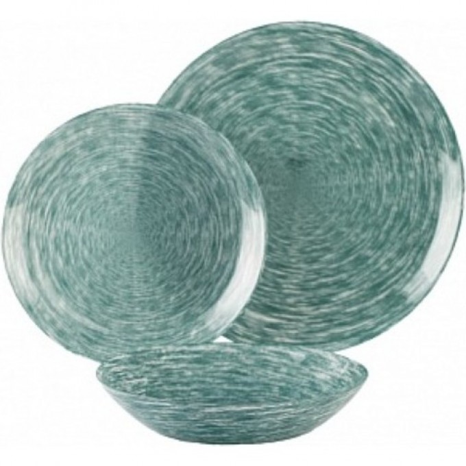 Набор столовый LUMINARC BRUSHMANIA METALLIC GREEN 12предметов V6061 Набор столовый LUMINARC BRUSHMANIA METALLIC GREEN 12предметов V6061